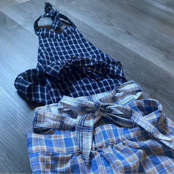 Urban Outfitters Plaid Halter Apron Dress XS Cottagecore Festival Summer - Picture 7 of 12